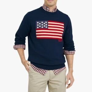 Chaps Ralph Lauren Long Sleeve Flag Crewneck Sweater XL